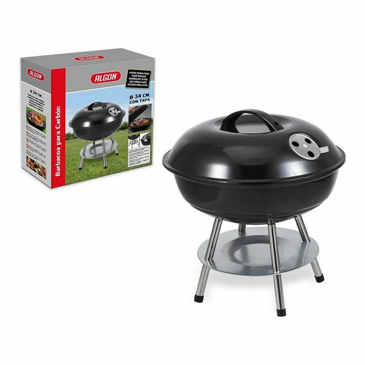 Barbecue Algon Con coperchio (34 cm)