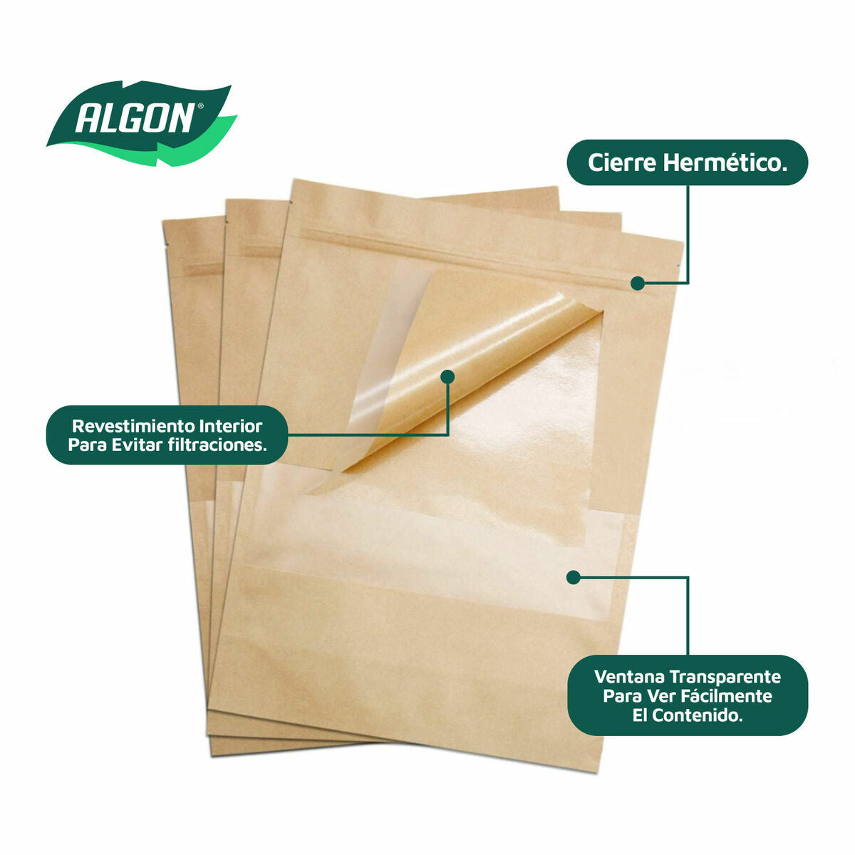 Set di Sacchetti Riutilizzabili per Alimenti Algon Chiusura ermetica 23 x 33 x 5 cm (24 Unità)