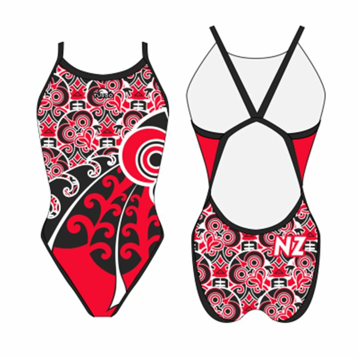 Costume da Bagno Donna Turbo 'Revolution' New-Zealand-2023 Rosso