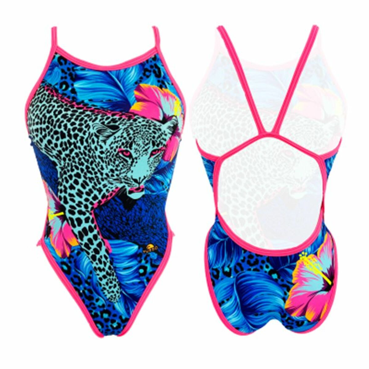 Costume da Bagno Donna Turbo 'Revolution Blue Pantera Azzurro