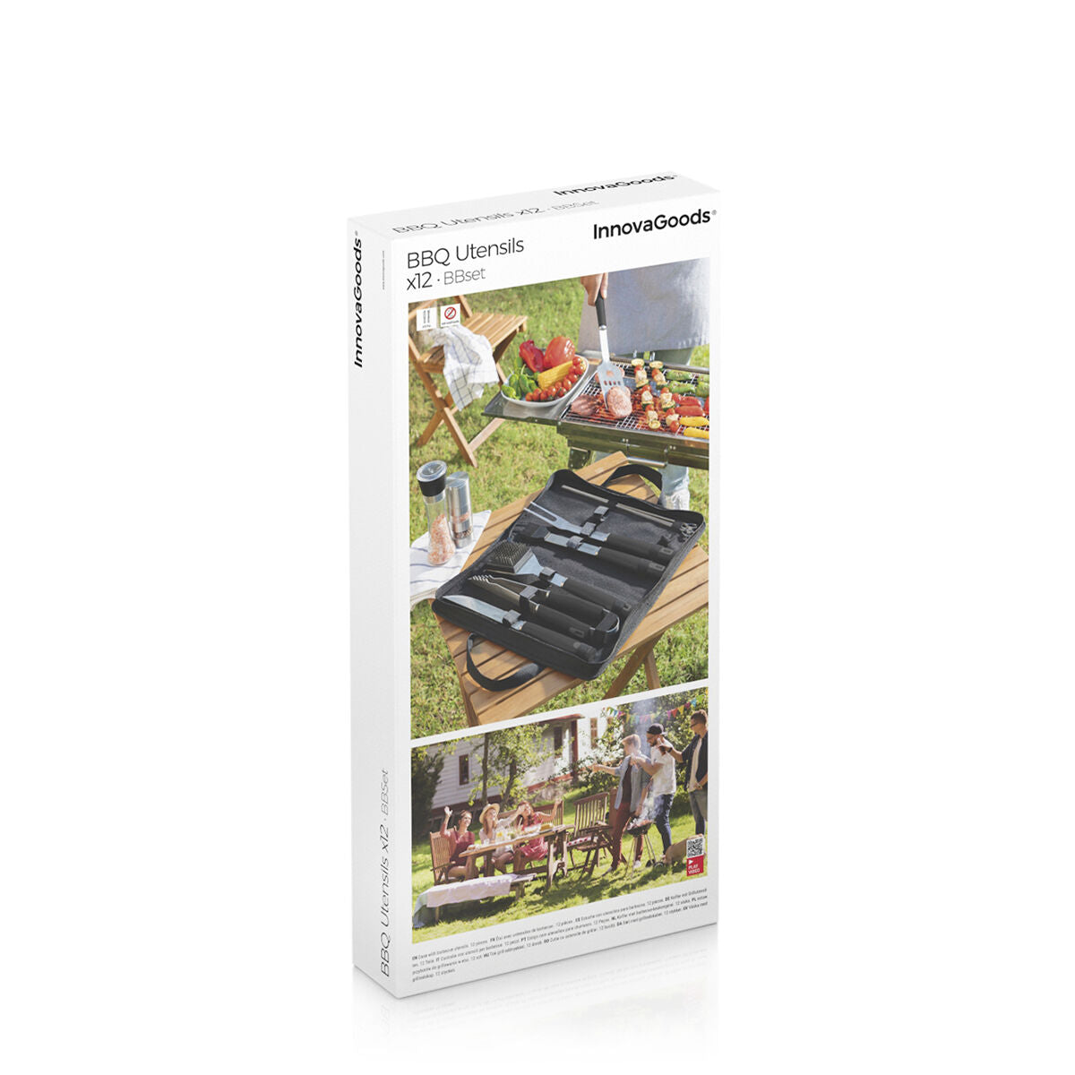 Kit di Utensili per Barbecue con Custodia BBSet InnovaGoods 12 Pezzi