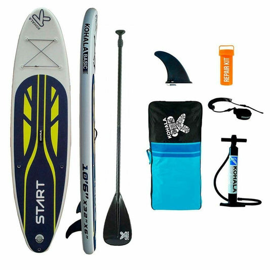 Tavola da Paddle Surf Gonfiabile con Accessori Kohala Start  Bianco 15 PSI (320 x 81 x 15 cm)