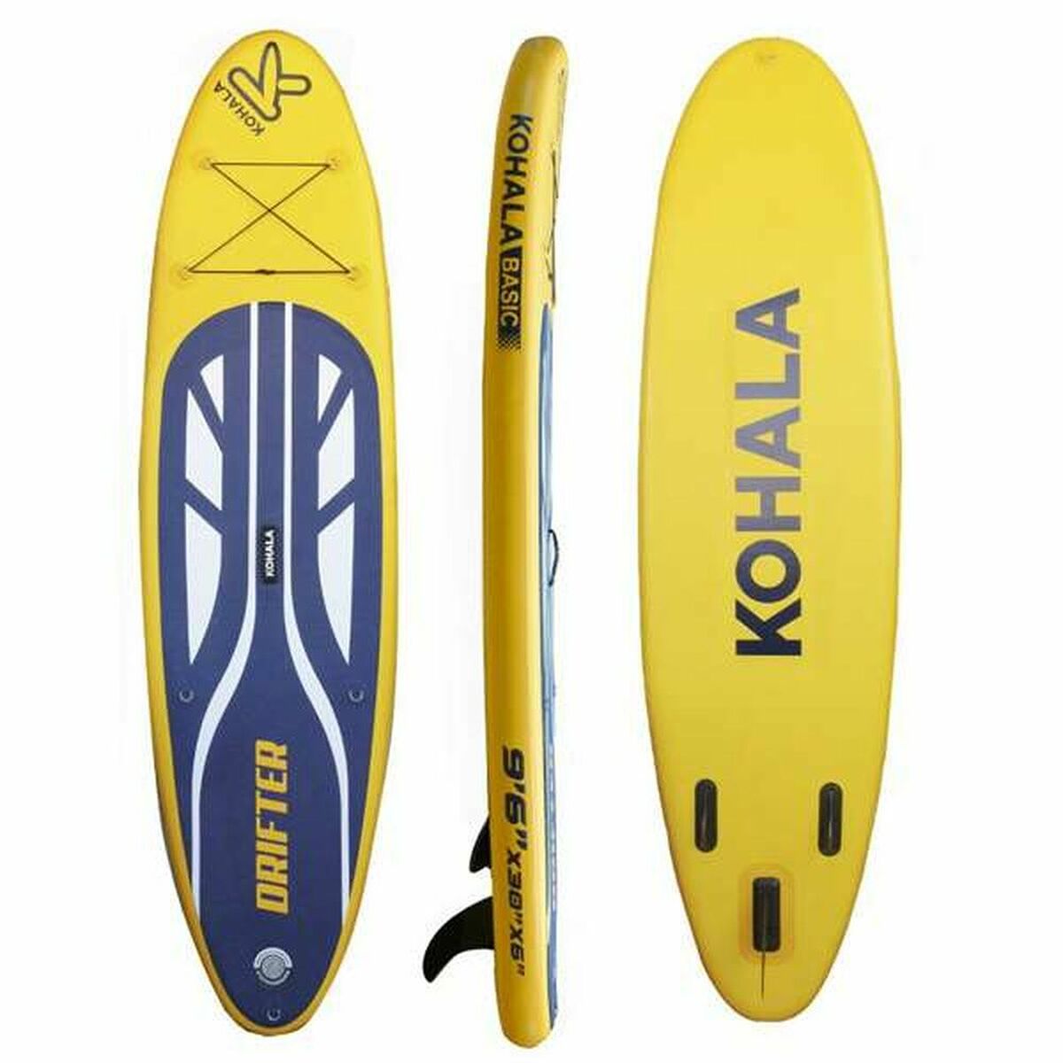 Tavola da Paddle Surf Gonfiabile con Accessori Kohala Drifter Giallo (290 x 75 x 15 cm)