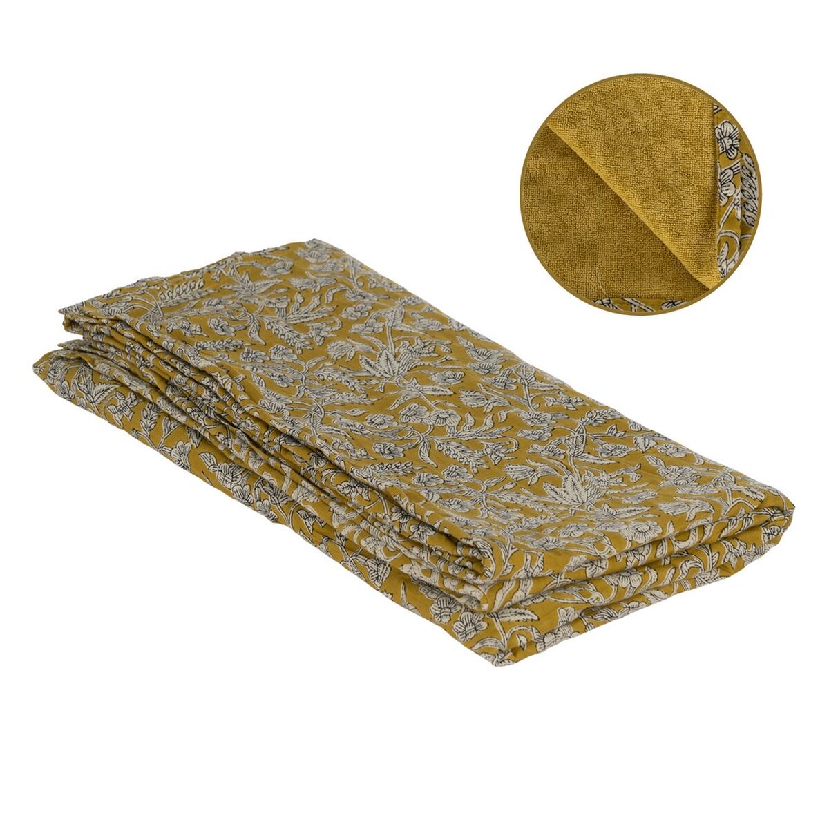 Pareo Asciugamano Beige Senape Cotone 90 x 180 cm