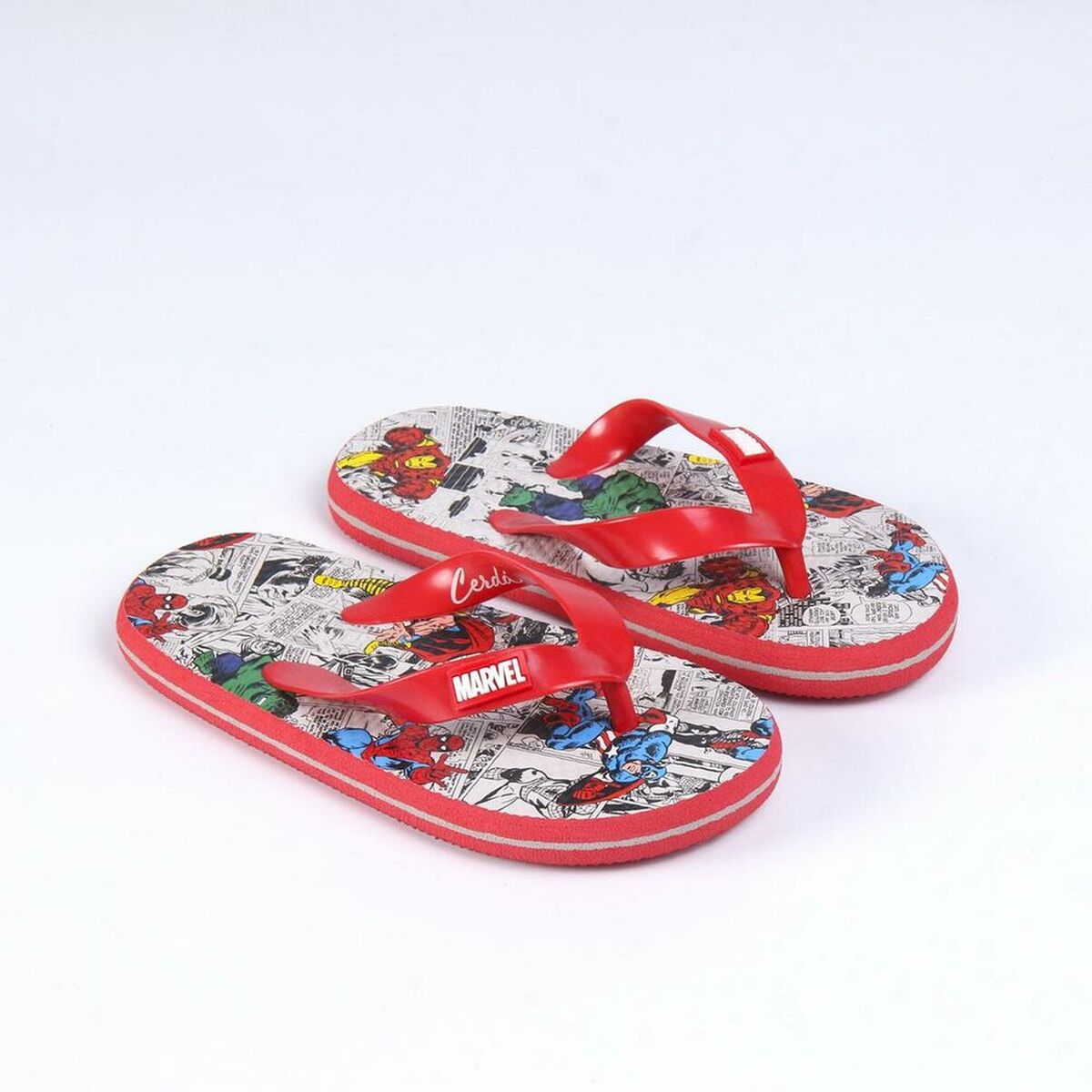 Ciabatte per Bambini Marvel Grigio Rosso