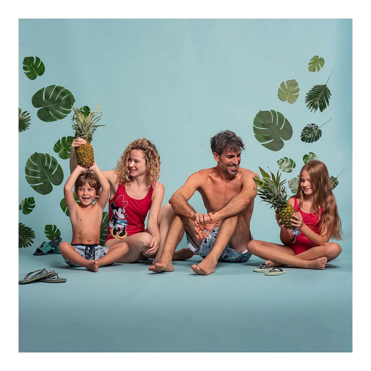 Costume da Bagno Bambino Mickey Mouse Verde Verde Chiaro