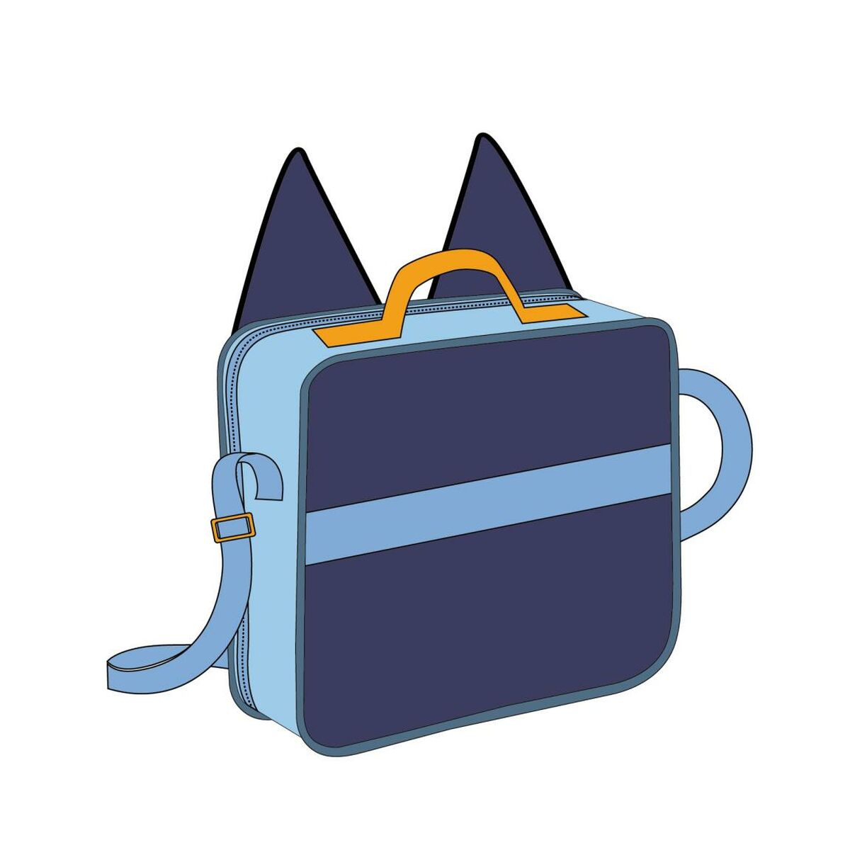 Portamerenda Termico 3D Bluey Azzurro 23,5 x 19,5 x 10 cm