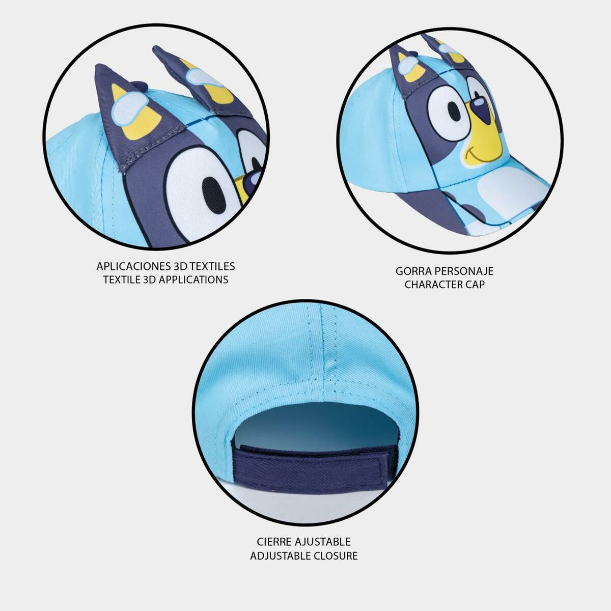 Cappellino per Bambini con Orecchie Bluey Azzurro