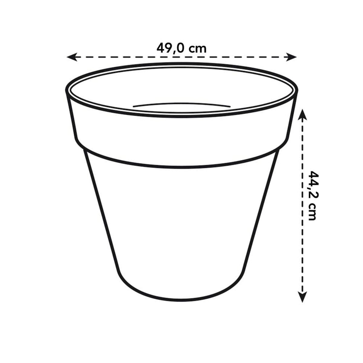 Vaso Elho Loft Urban Azzurro Rotonda Ø 50 cm