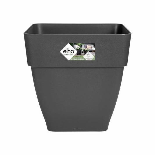 Vaso Elho Nero Ø 36 cm Plastica Quadrato Moderno