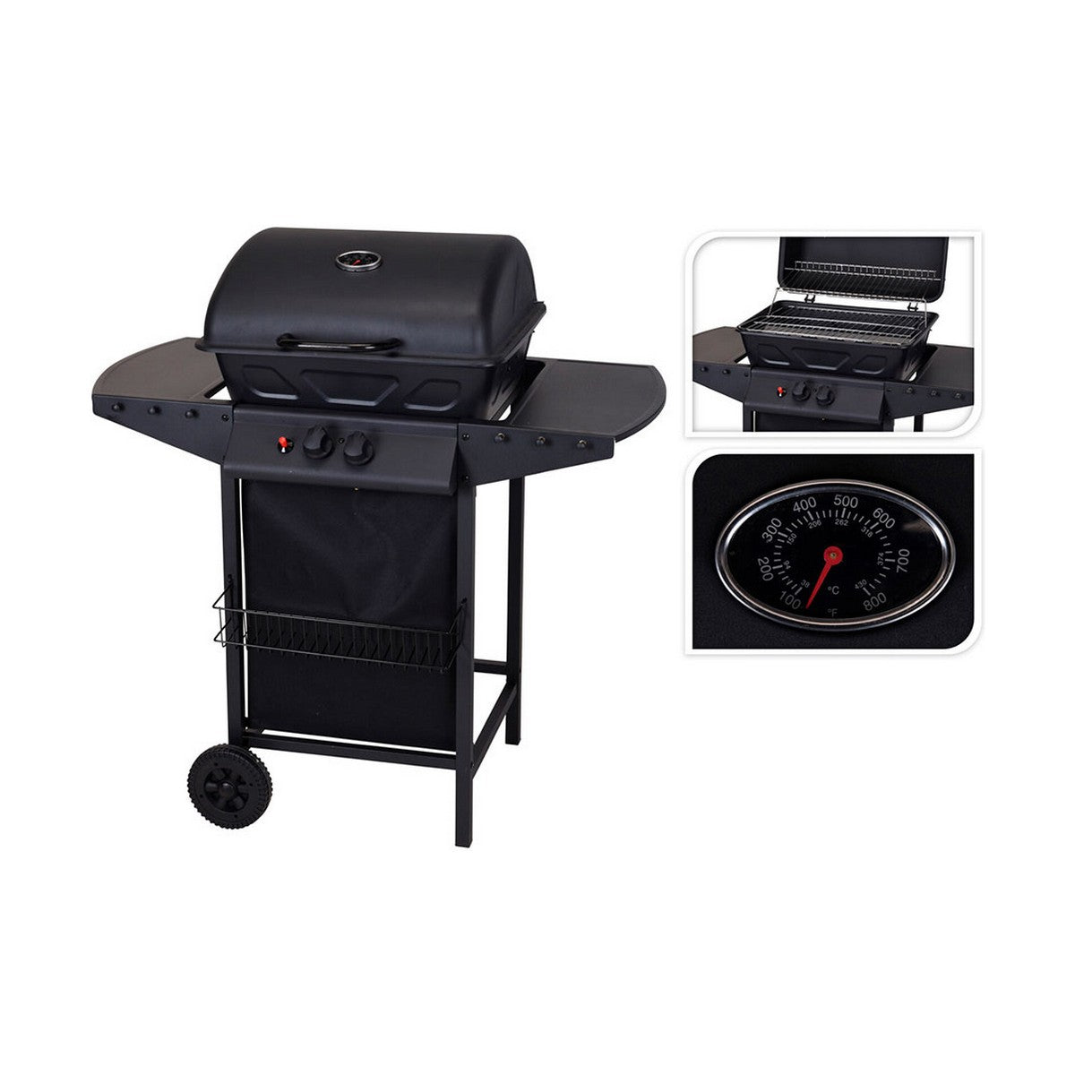 Barbecue a gas Nero (100 x 55 x 97 cm)