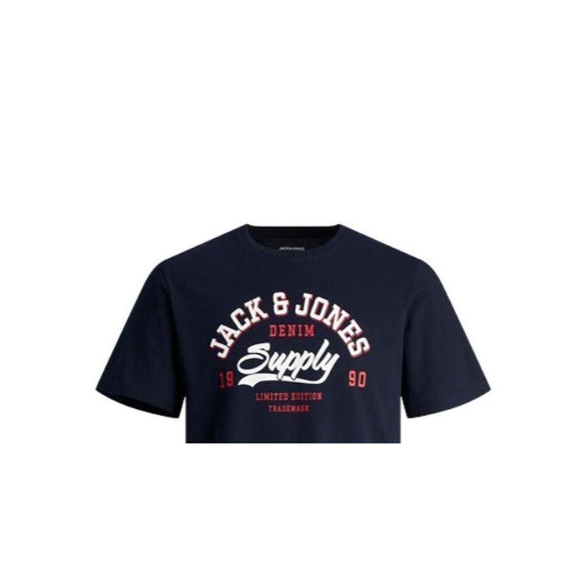 Maglia a Maniche Corte Uomo Jack & Jones JJELOGO TEE SS 12246690 Blu Marino