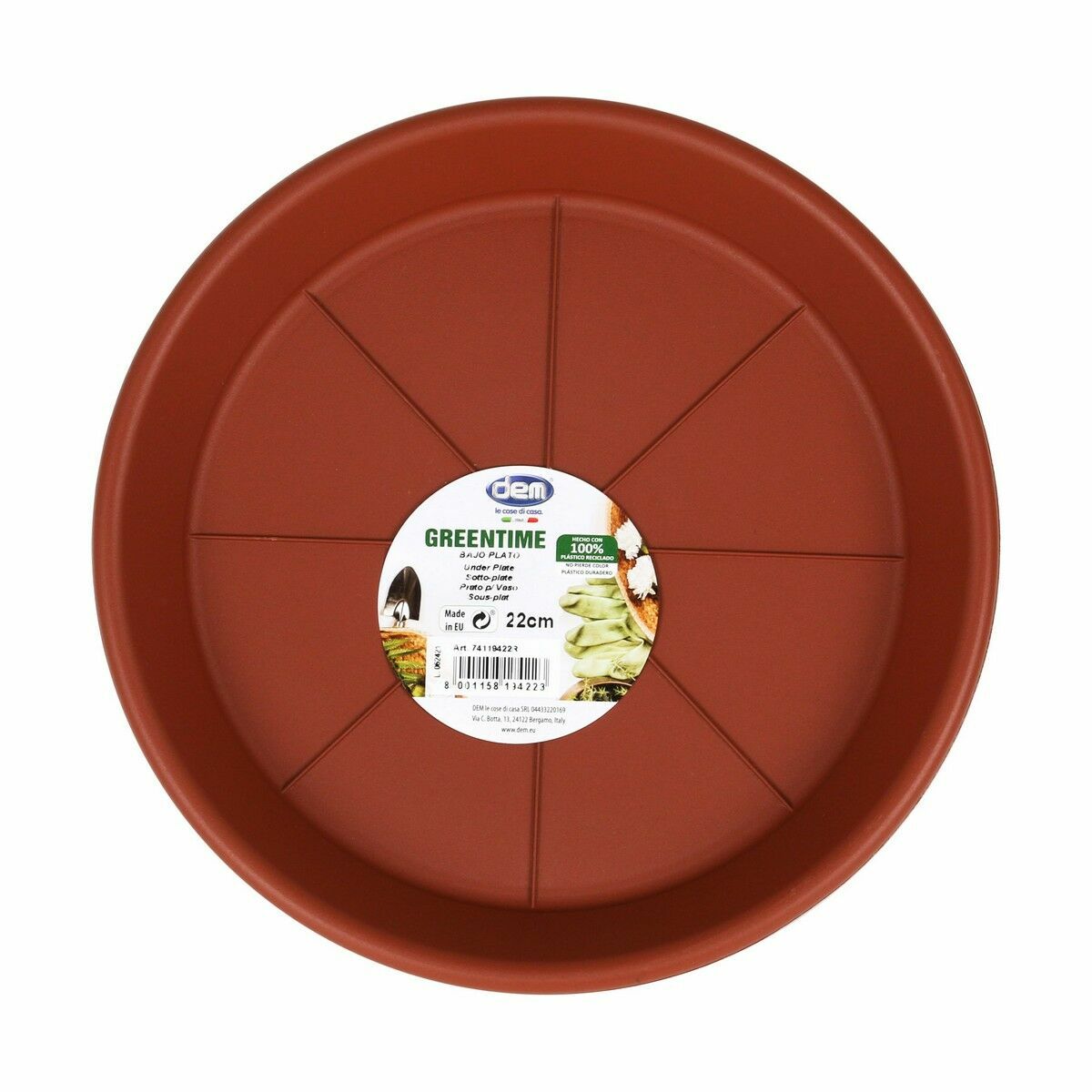 Piatto per Vaso Dem ø 22 x 2,8 cm (12 Unità)