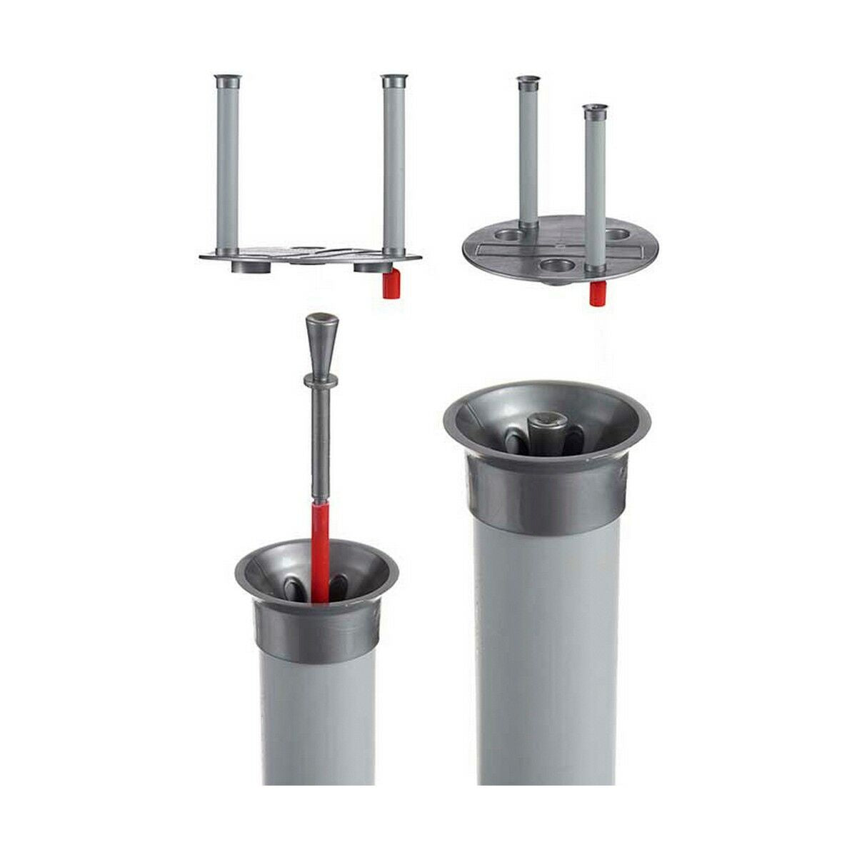 Vaso Autoirrigante Argentato polipropilene (2 Unità) (38 x 37,5 x 38 cm)