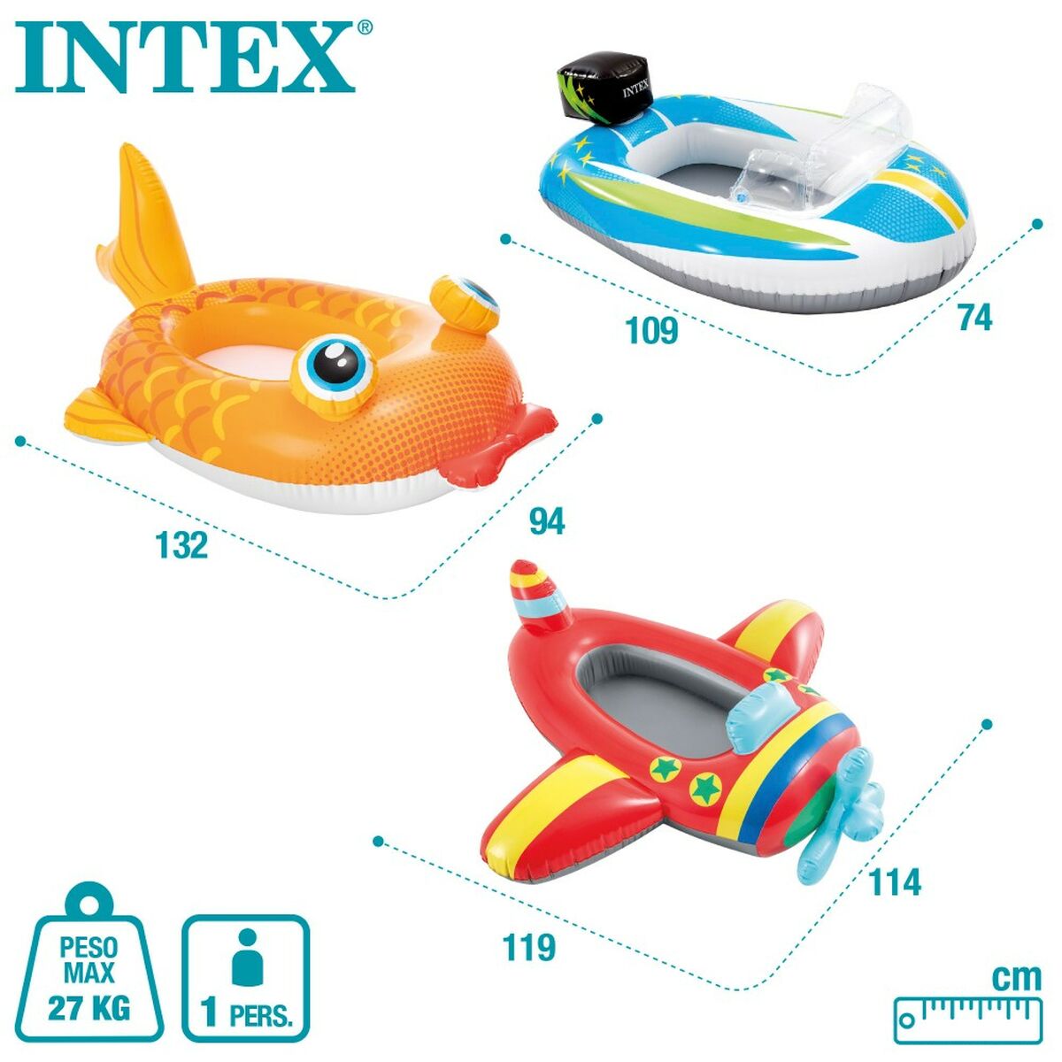 Barca Gonfiabile Intex 98 x 39 x 72 cm (24 Unità)