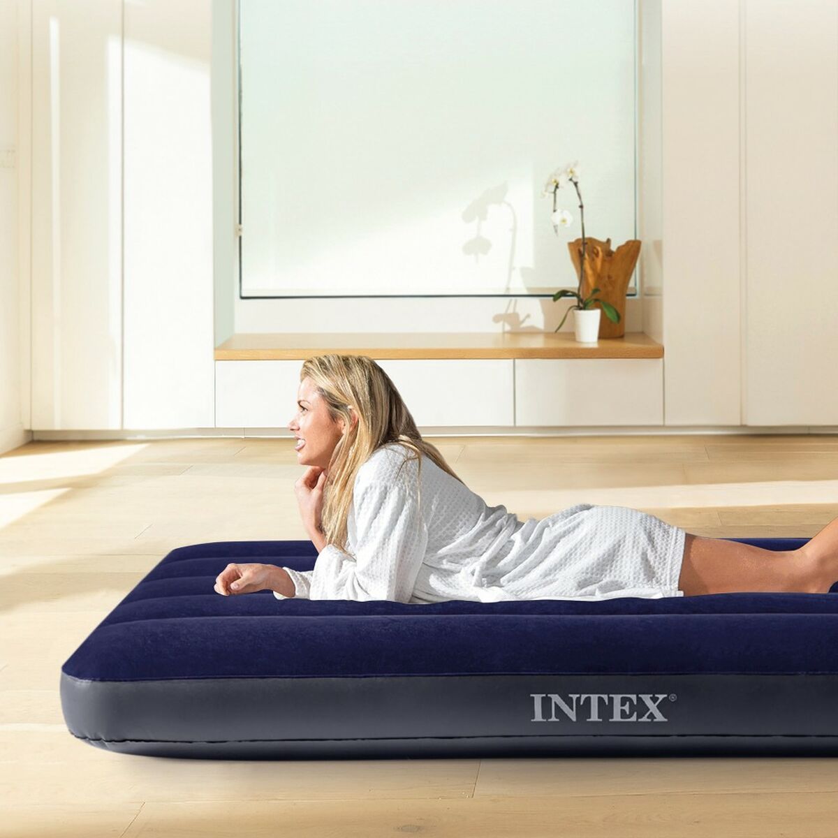 Materasso Gonfiabile Intex CLASSIC DOWNY 76 x 25 x 191 cm (6 Unità)