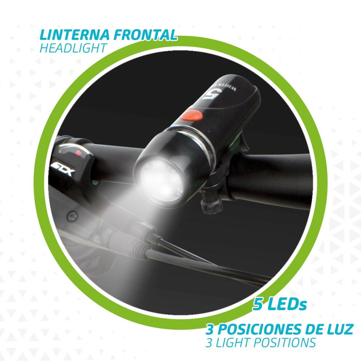 Set di Luci per Bicicletta Aktive 2 Pezzi 12 Unità