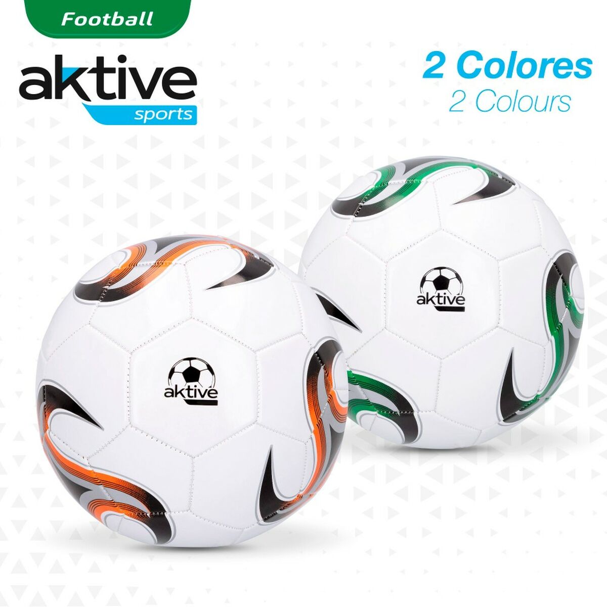 Pallone da Calcio Aktive 5 Ø 22 cm Bianco (24 Unità)