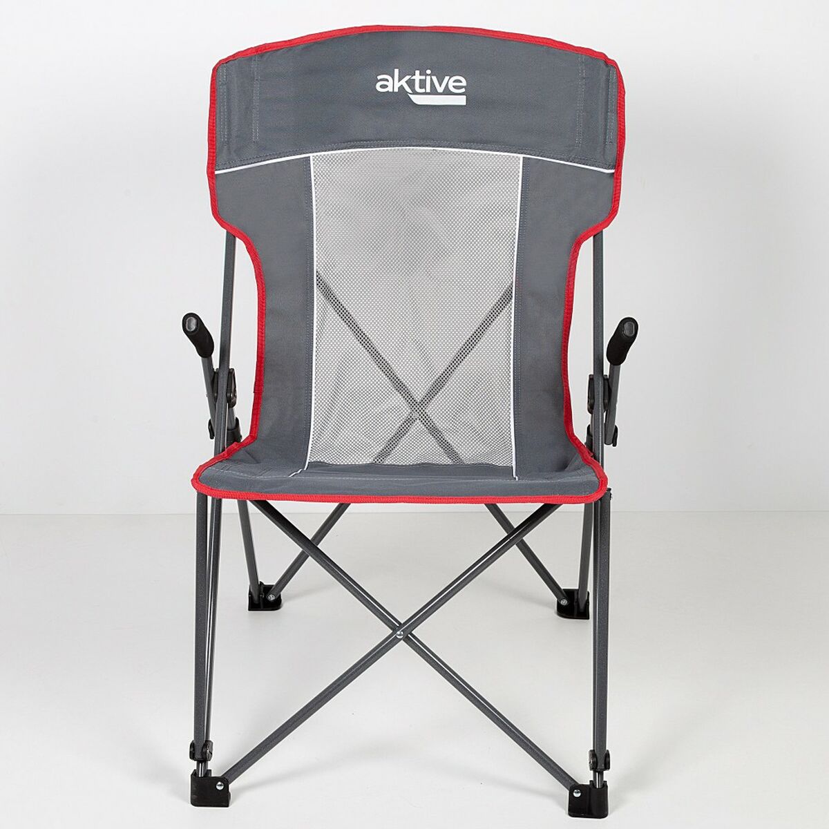 Sedia da Campeggio Pieghevole Aktive Grigio 59 x 97 x 68 cm (2 Unità)