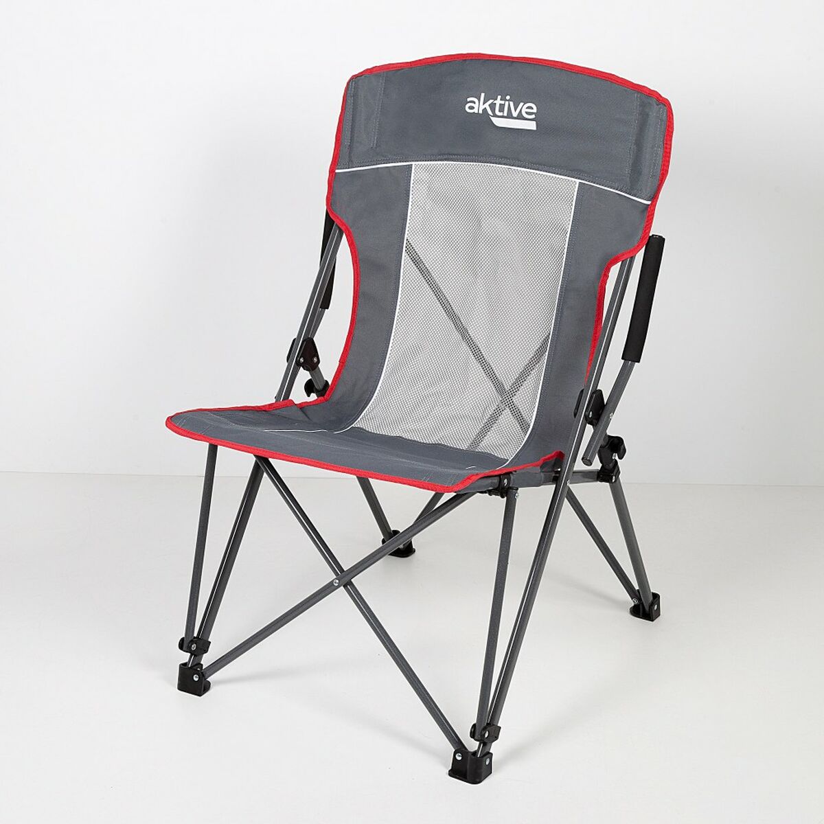 Sedia da Campeggio Pieghevole Aktive Grigio 59 x 97 x 68 cm (2 Unità)