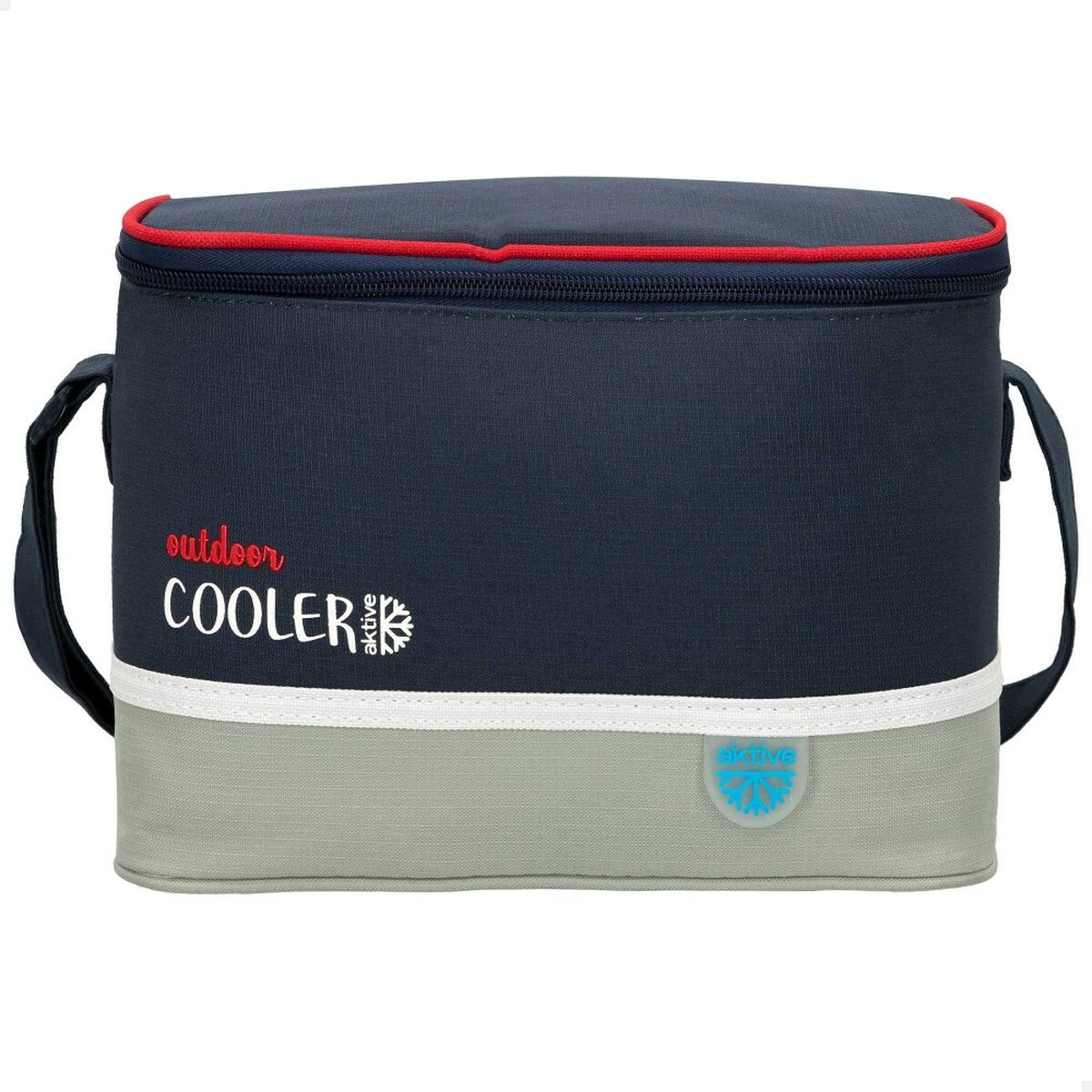 Borsa Termica Aktive Blu Marino Grigio 24 x 16,5 x 15 cm (12 Unità)