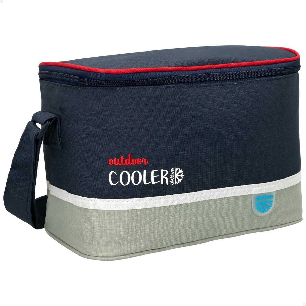 Borsa Termica Aktive Blu Marino Grigio 24 x 16,5 x 15 cm (12 Unità)