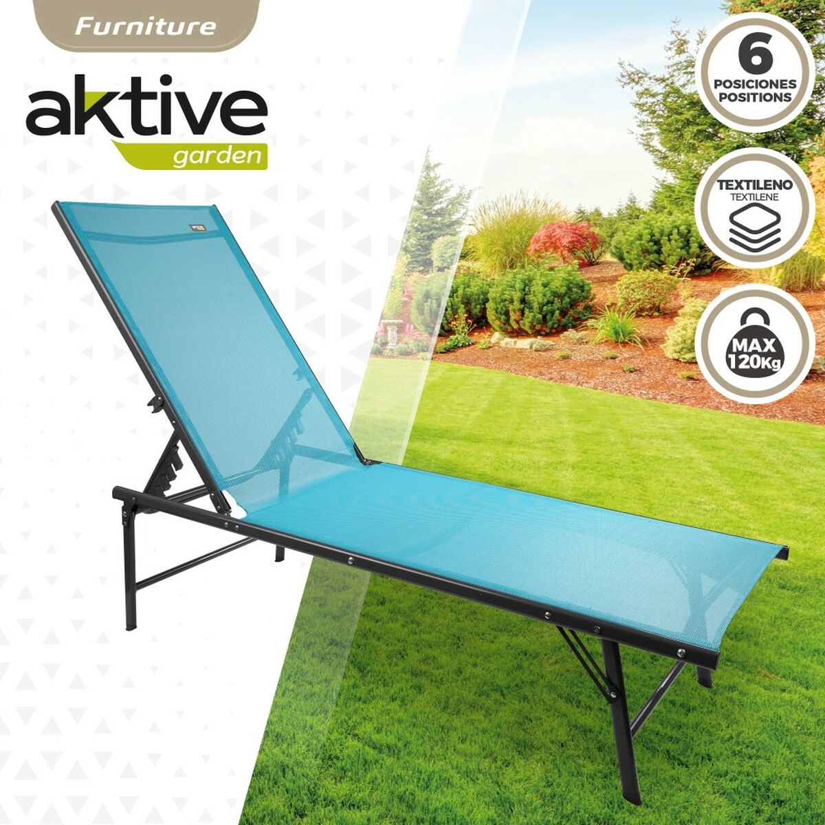 Amaca Aktive Azzurro 180 x 35 x 49 cm (2 Unità)