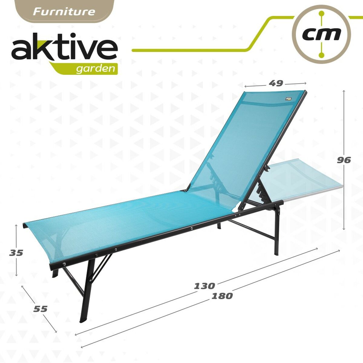 Amaca Aktive Azzurro 180 x 35 x 49 cm (2 Unità)