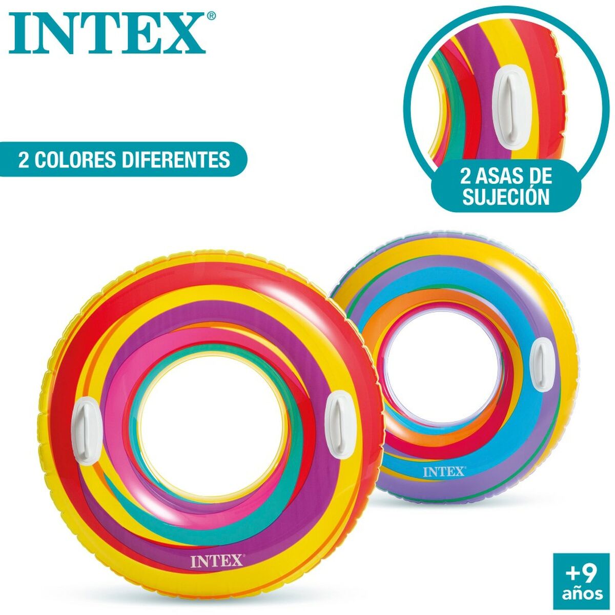 Salvagente Gonfiabile Donut Intex Ø 91 cm 91 x 22 x 91 cm (24 Unità)