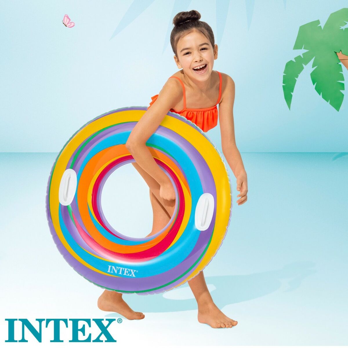 Salvagente Gonfiabile Donut Intex Ø 91 cm 91 x 22 x 91 cm (24 Unità)