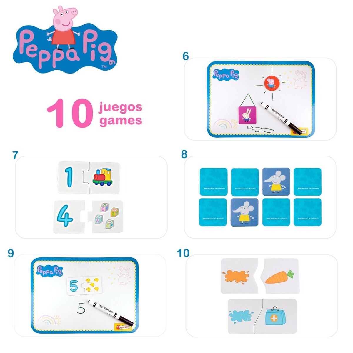 Tavolo multi-gioco Peppa Pig (6 Unità)
