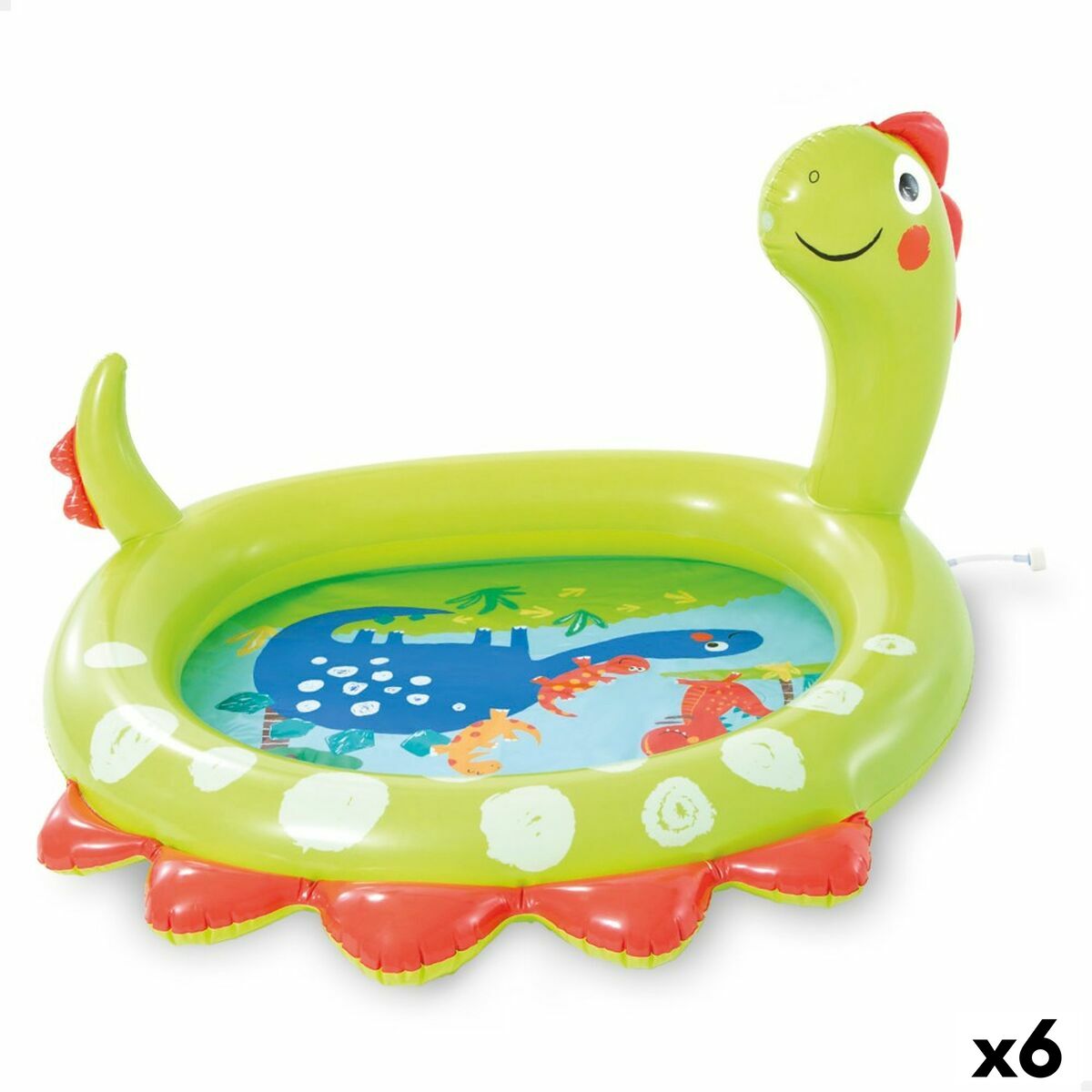 Piscina Gonfiabile per Bambini Intex Dinosauro 68 L 119 x 66 x 109 cm Verde (6 Unità)