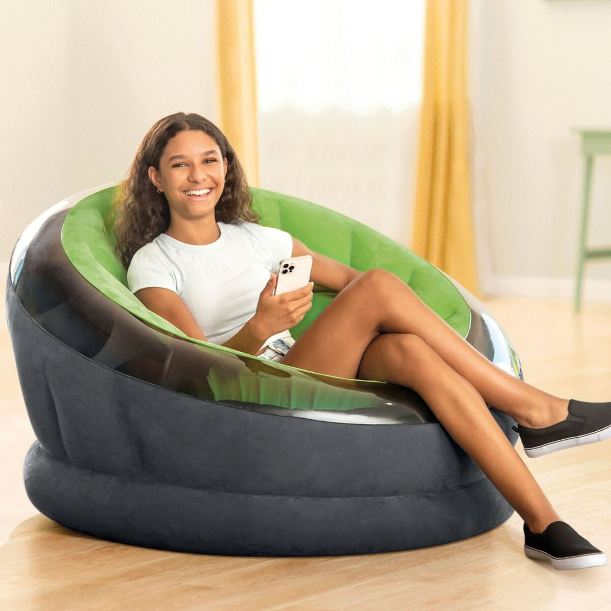 Poltrona Gonfiabile Intex Empire 112 x 109 x 60 cm Verde (3 Unità)