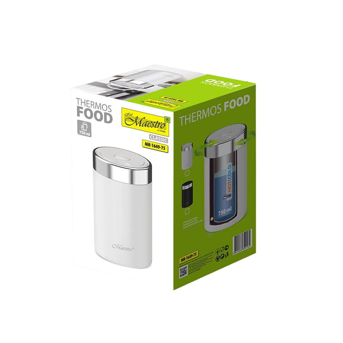 Thermos Feel Maestro MR-1649-75-WHITE Bianco Acciaio inossidabile 750 ml