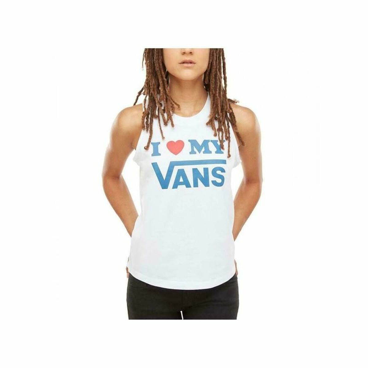 Maglia Smanicata da Donna Vans  LOVE Bianco