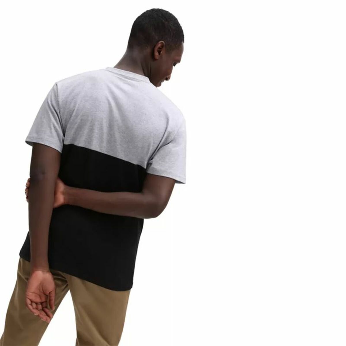 Maglia a Maniche Corte Uomo Vans Colorblock Nero Grigio