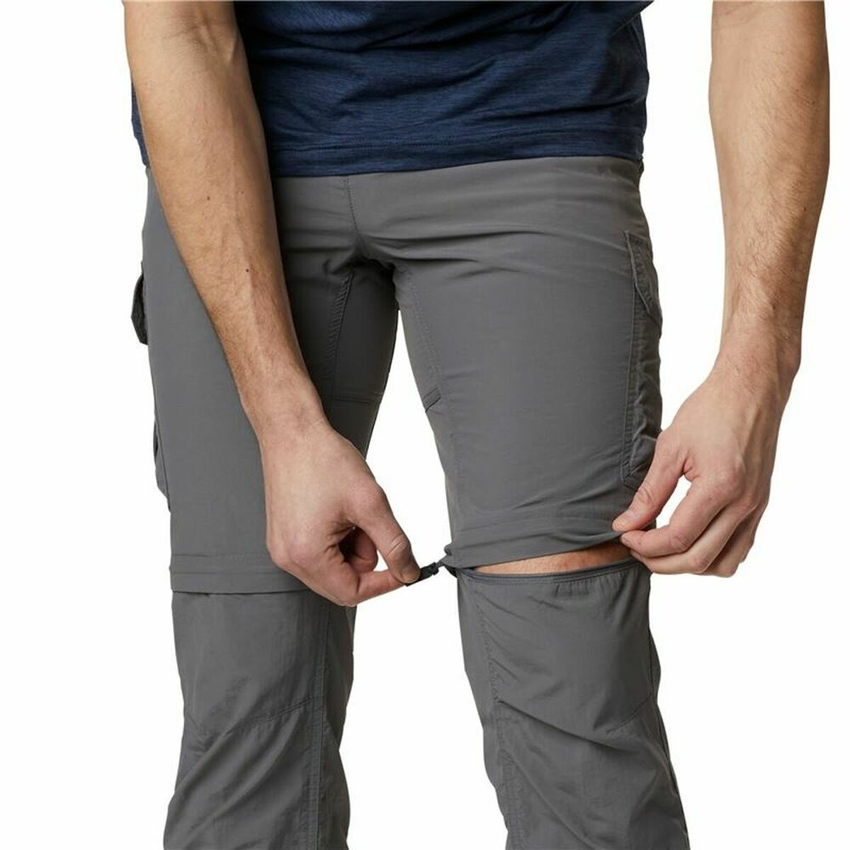 Pantalone Lungo Sportivo Columbia Silver Ridge Convertible Grigio Uomo