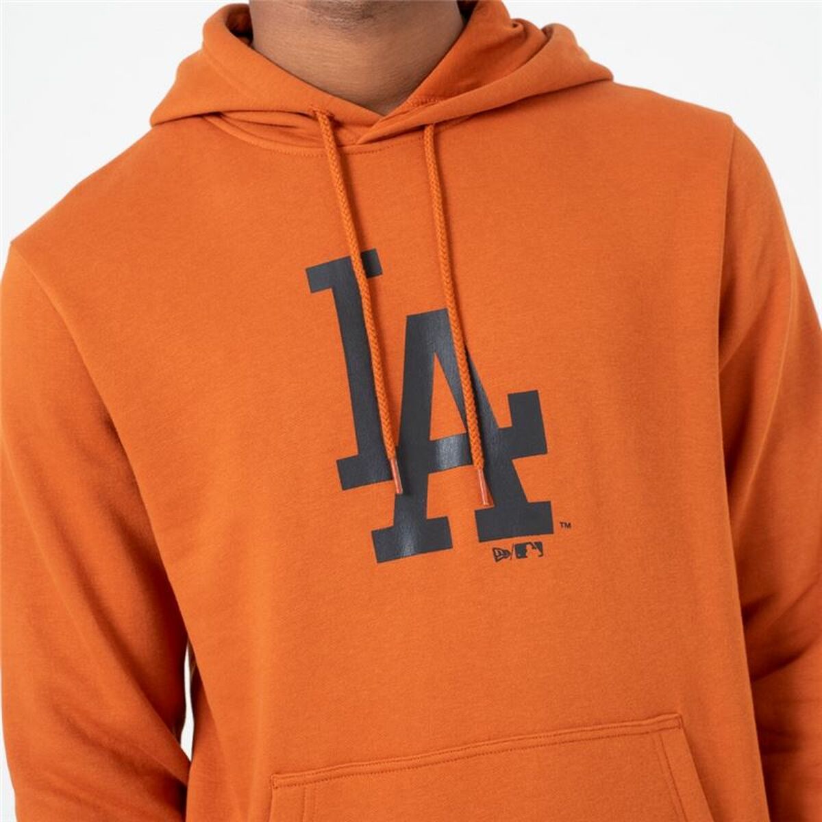 Felpa con Cappuccio Uomo New Era MLB Seasonal Team Logo LA Arancione scuro