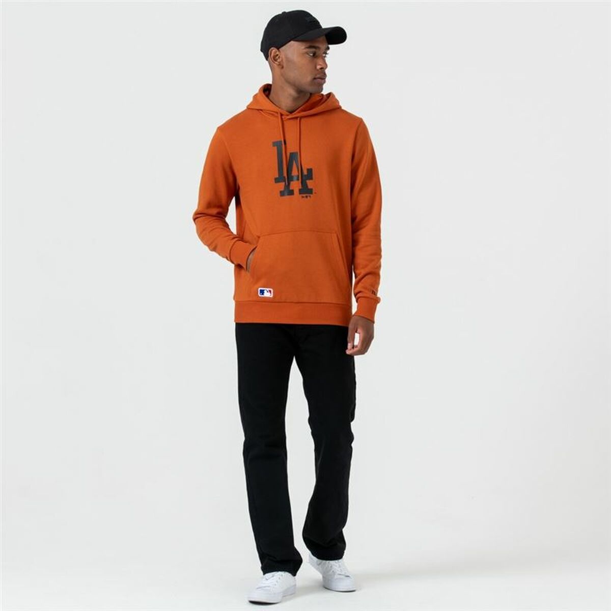 Felpa con Cappuccio Uomo New Era MLB Seasonal Team Logo LA Arancione scuro