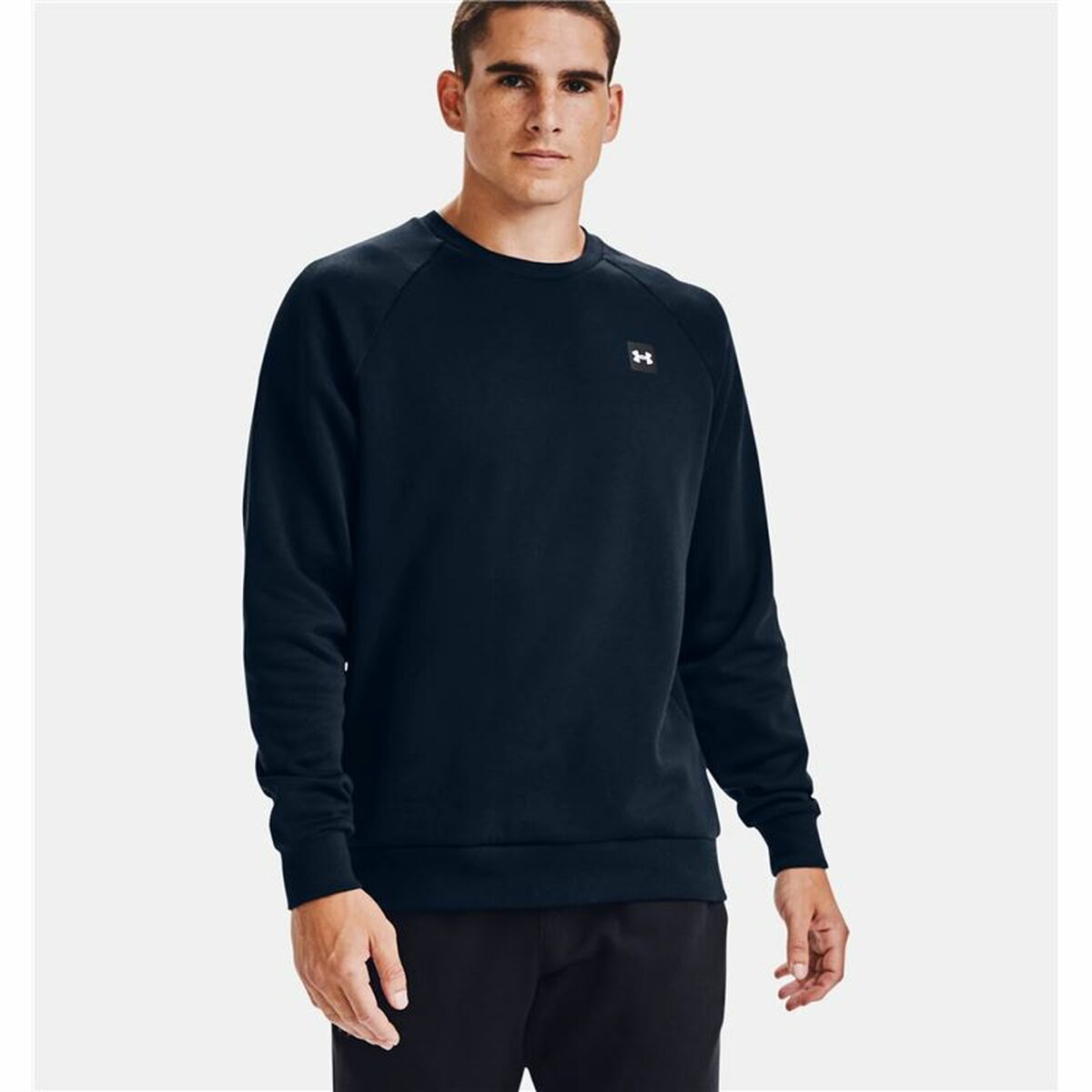 Felpa senza Cappuccio Uomo Under Armour Rival Fleece Azzurro