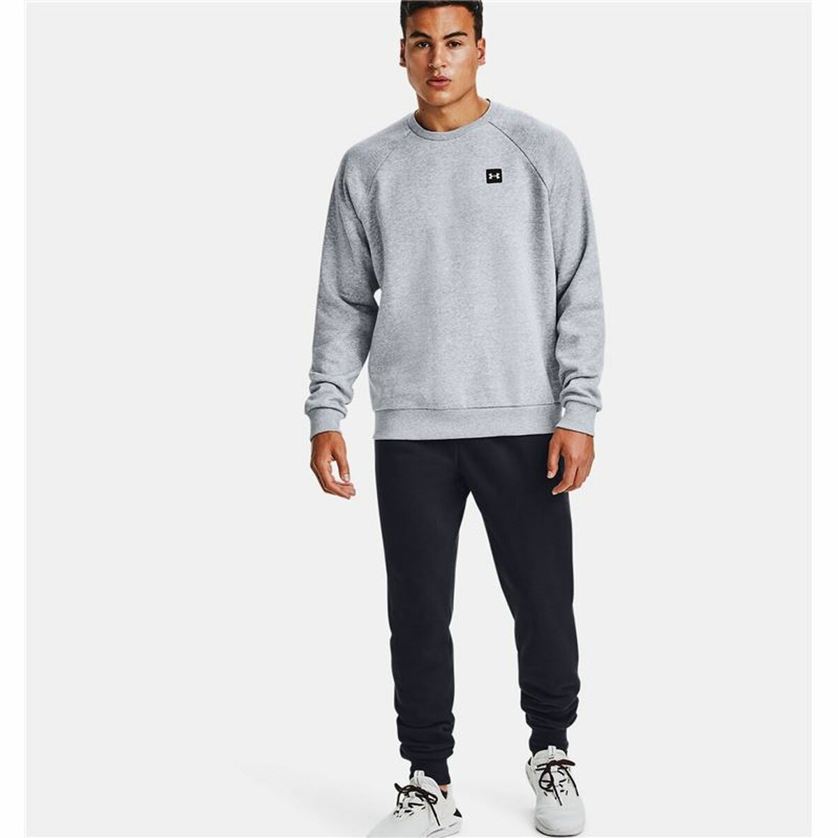 Felpa senza Cappuccio Uomo Under Armour Rival Grigio
