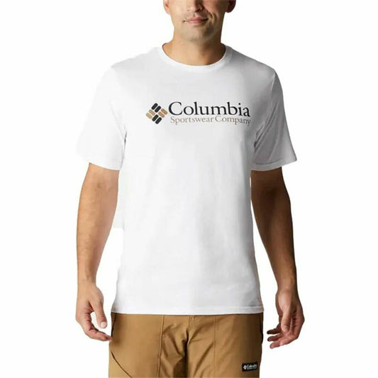 Maglia a Maniche Corte Uomo Columbia Bianco