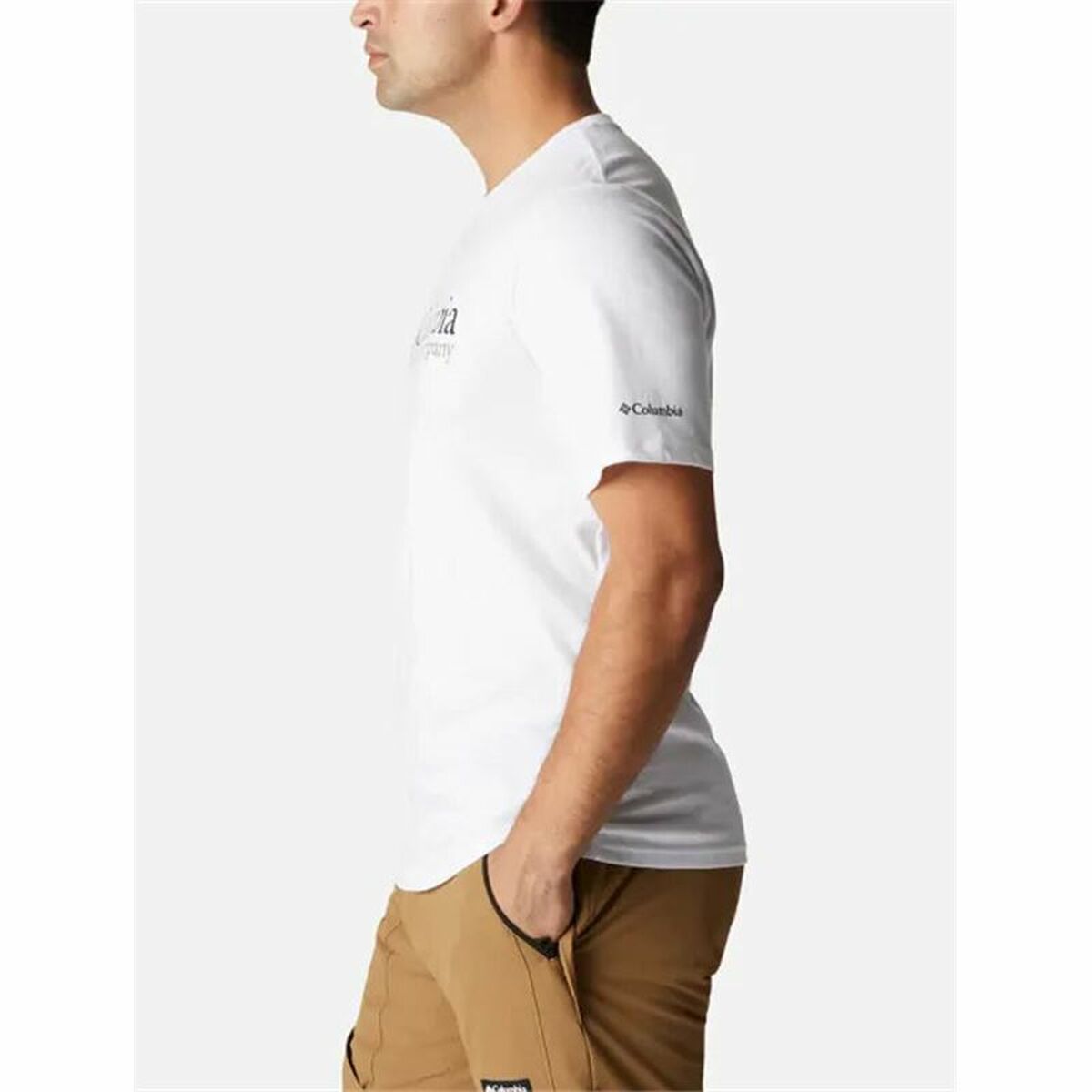 Maglia a Maniche Corte Uomo Columbia Bianco