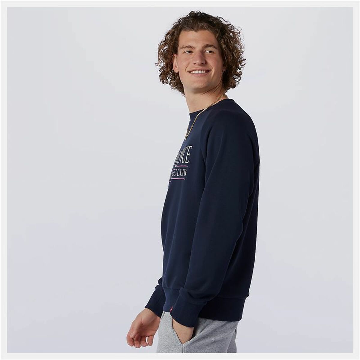 Felpa senza Cappuccio Uomo New Balance 520  Blu Marino