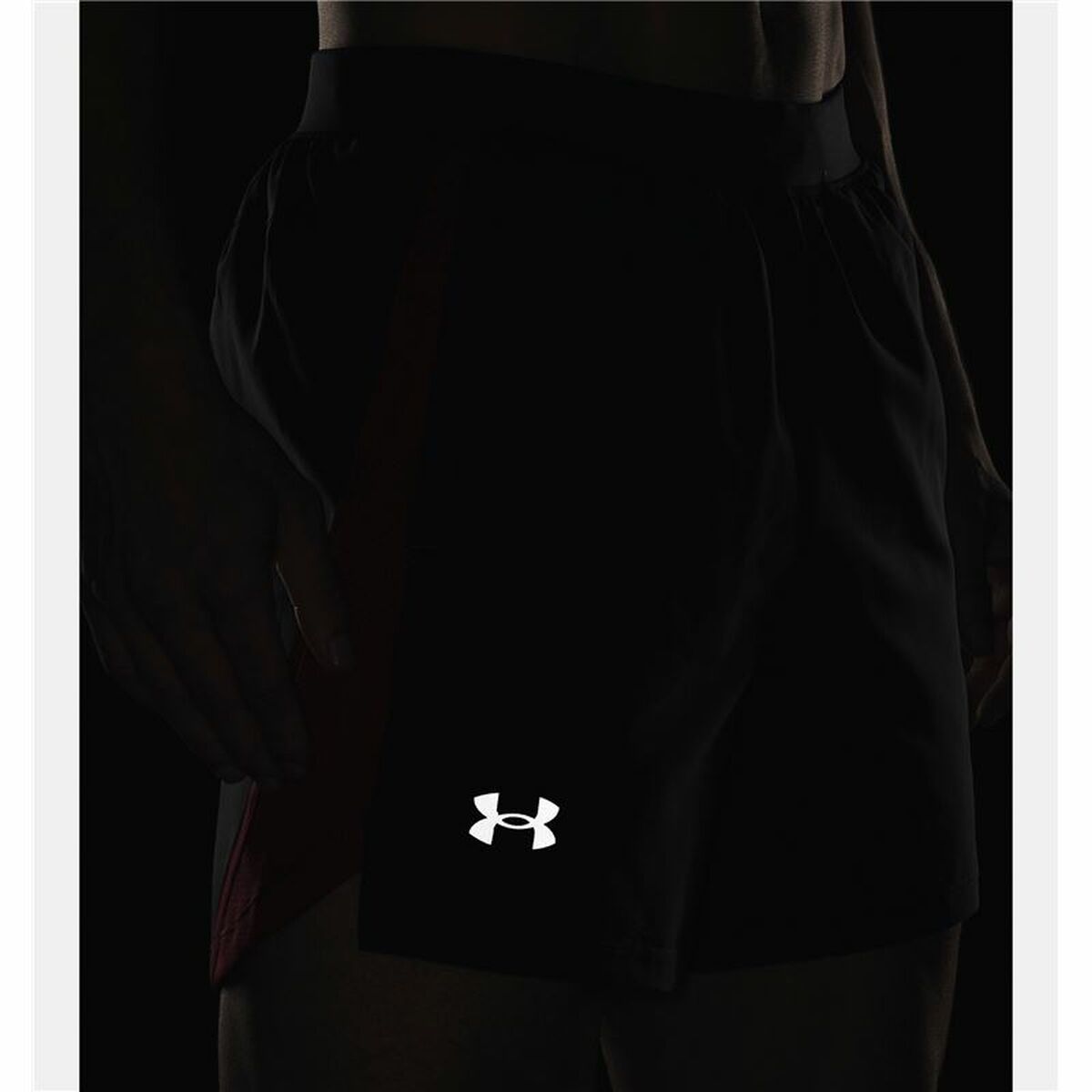 Pantaloni Corti Sportivi da Uomo Under Armour Launch SW Grigio scuro 5"