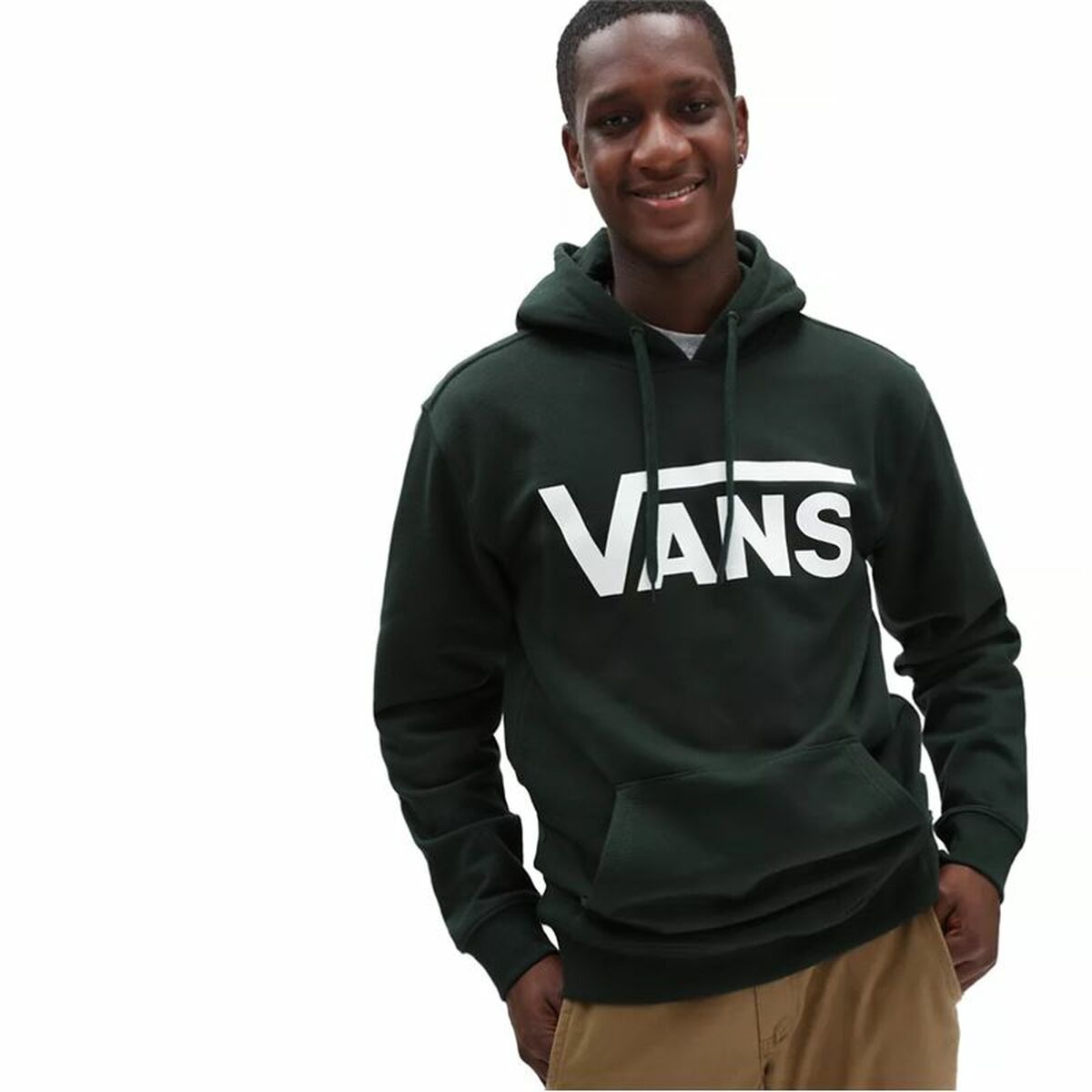 Felpa con Cappuccio Uomo Vans  Classic Verde