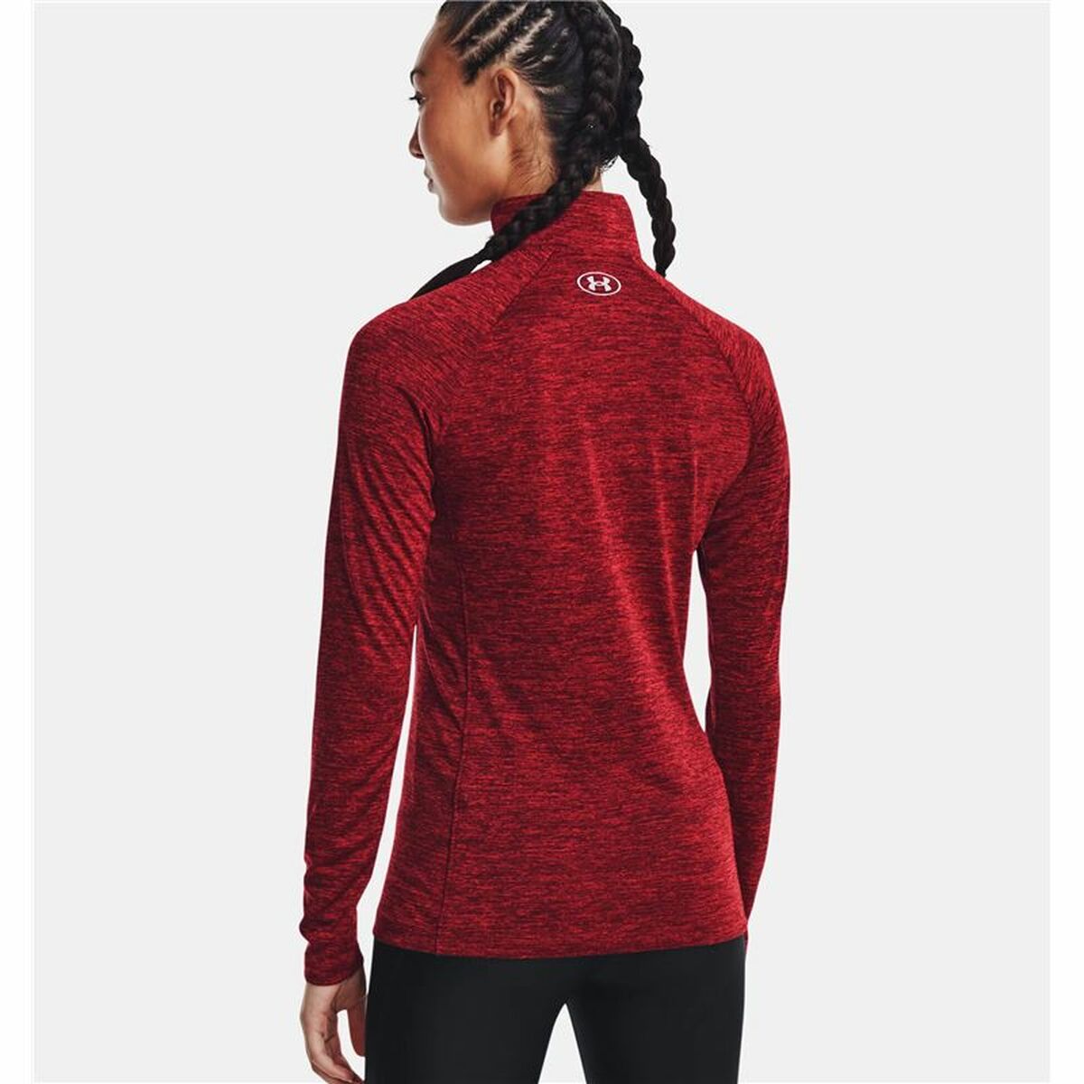 Felpa senza Cappuccio Donna Under Armour Tech Twist Rosso Scuro