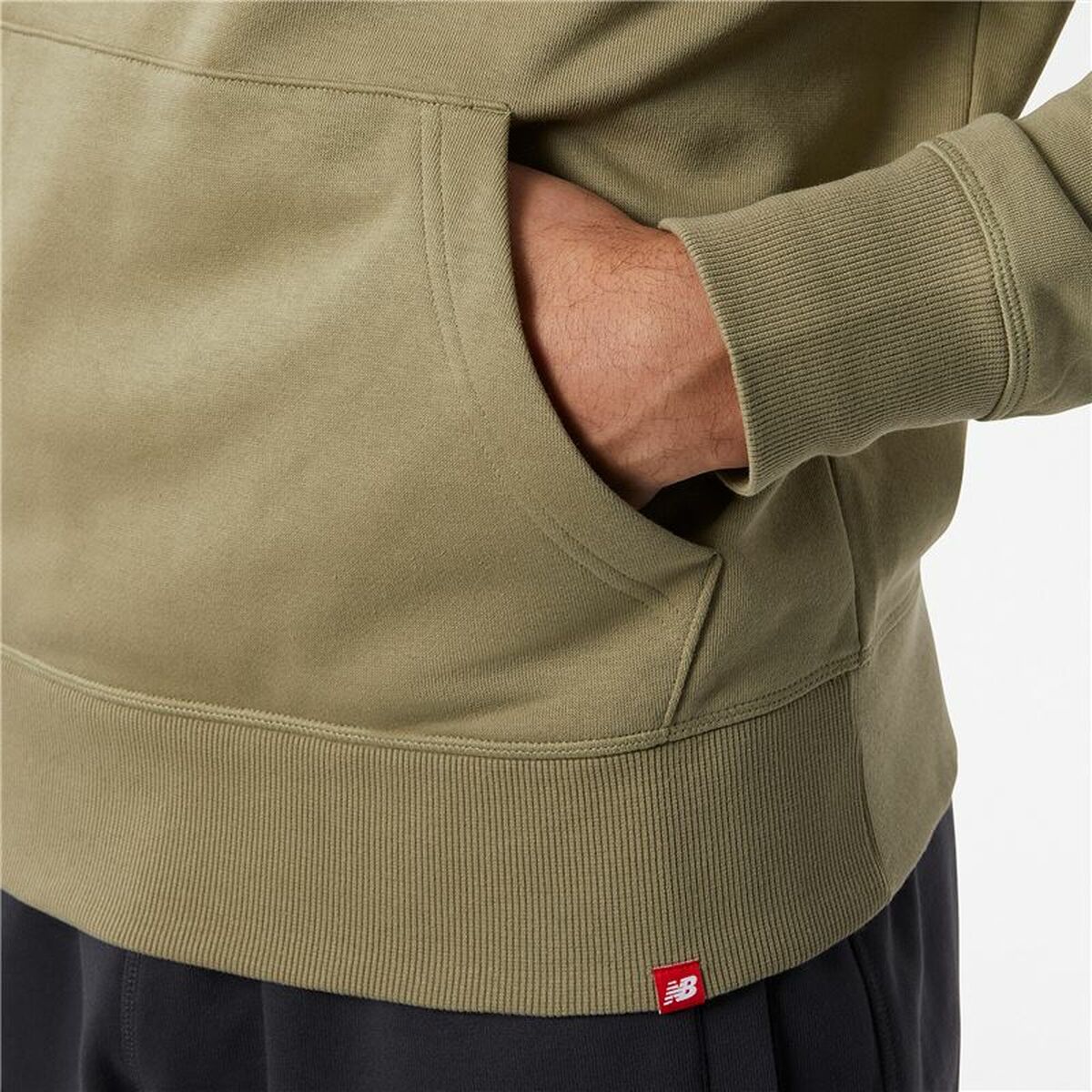 Felpa con Cappuccio Uomo New Balance Essentials Marrone Chiaro