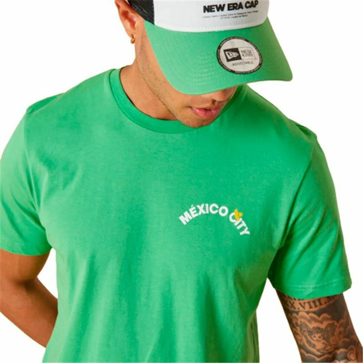 Maglia Sportiva a Maniche Corte New Era Tacos Food  Verde Chiaro