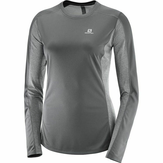 Camicia a Maniche Lunghe Donna Salomon Agile LS Grigio scuro